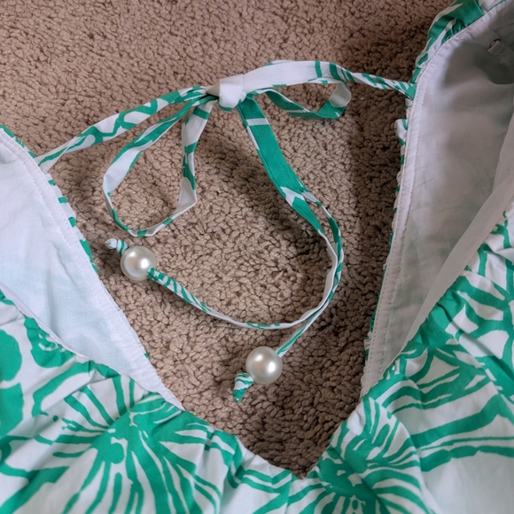 Lilly Pulitzer Green and White Floral Mini Dress - Picture 3 of 8